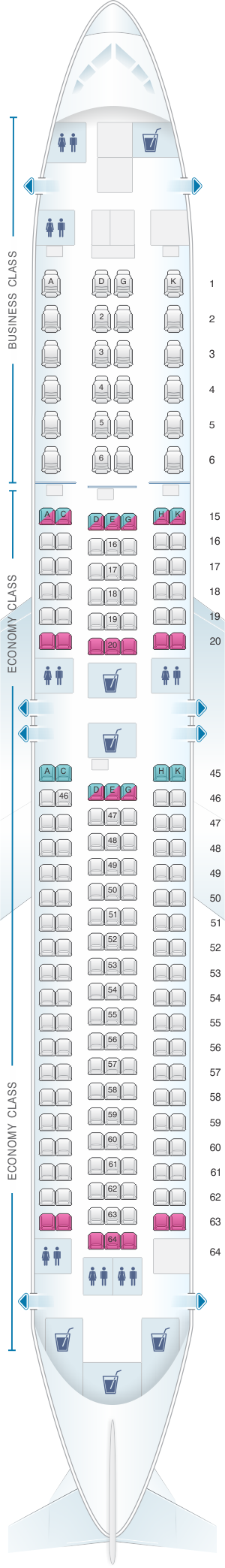 Plan De Cabine Japan Airlines Jal Boeing B Er A Seatmaestro Fr