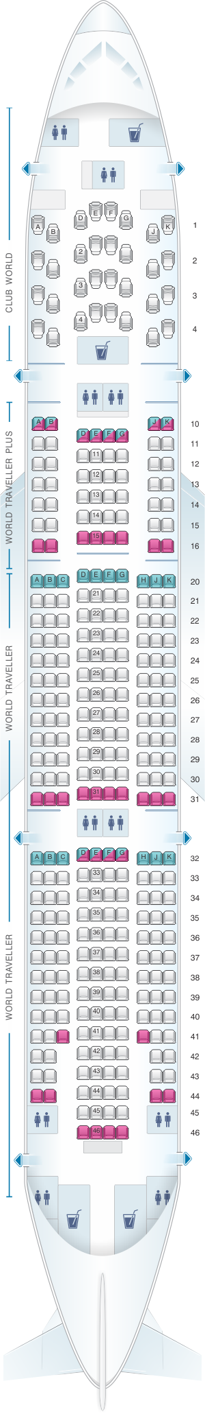 Plan De Cabine British Airways Boeing B Lgw Layout Seatmaestro Fr