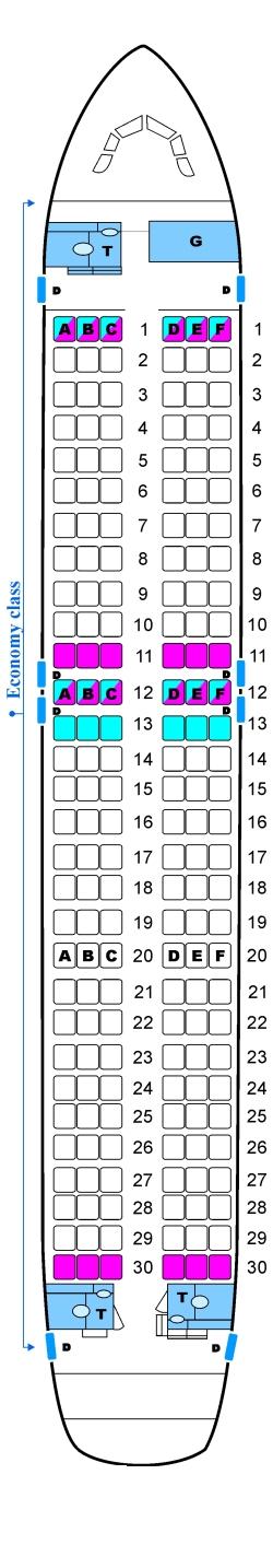 План самолета airbus a320