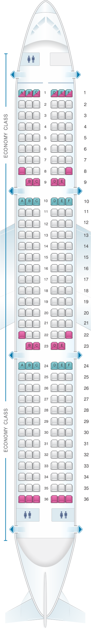 aer lingus flight 124 seat map