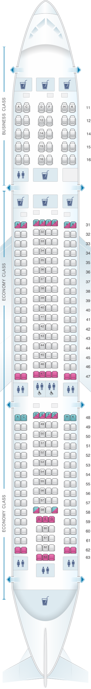 Plan De Cabine Singapore Airlines Airbus A330 300 Seatmaestro Fr