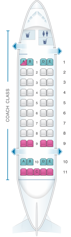 Plan de cabine Air Inuit Dash 8 300 45pax | SeatMaestro.fr