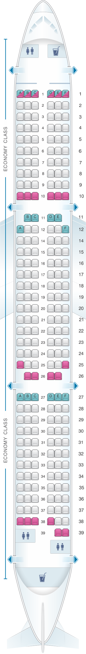 Airbus a321 ural airlines схема салона