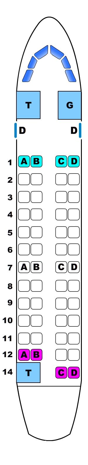 Crj 200 самолет схема салона