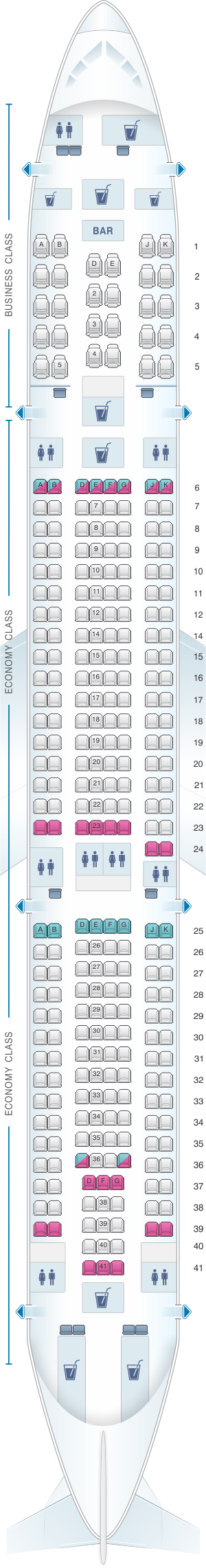 Схема салона airbus a330 203 turkish airlines