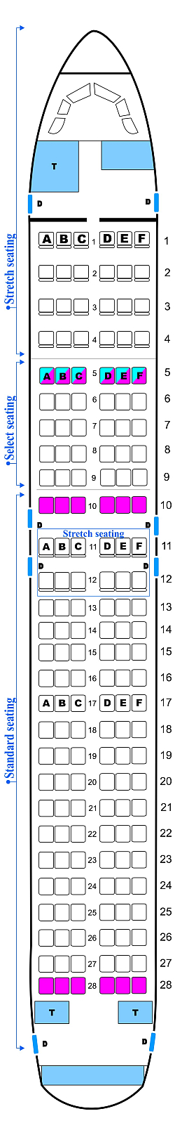 План самолета airbus a320