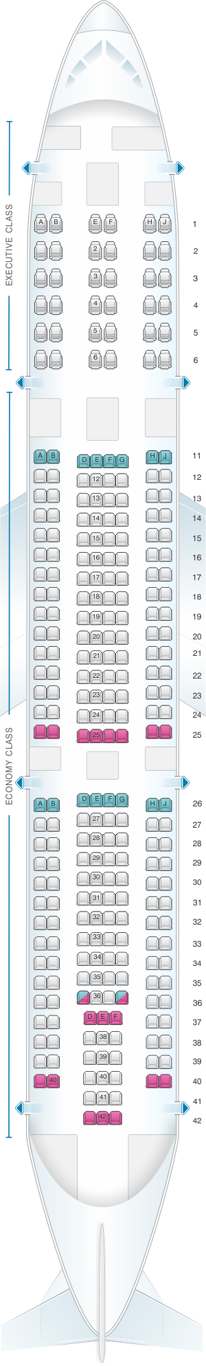 Plan De Cabine Tap Air Portugal Airbus A340 Seatmaestro Fr