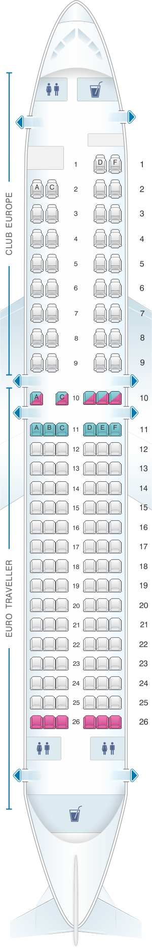 Plan De Cabine British Airways Boeing B737 400 European Layout ...