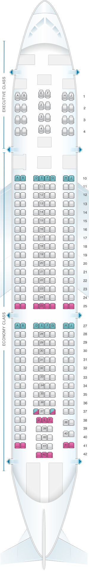 Plan de cabine TAP Portugal Airbus A330 | SeatMaestro.fr