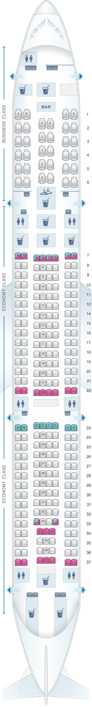 A330 200 схема салона turkish airlines