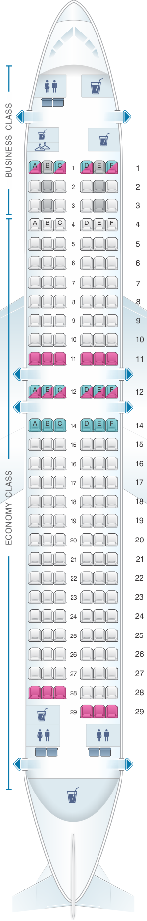 Plan De Cabine Turkish Airlines Boeing B737 800 Seatmaestro Fr