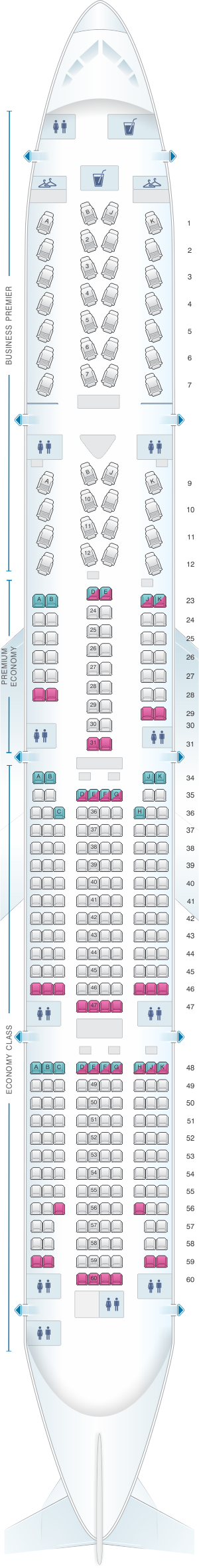 Plan de cabine Air New Zealand Boeing B777 300 | SeatMaestro.fr