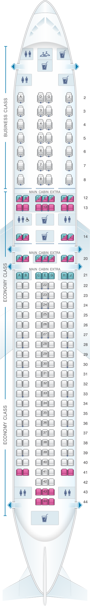 Plan De Cabine American Airlines Boeing B767 300 | SeatMaestro.fr