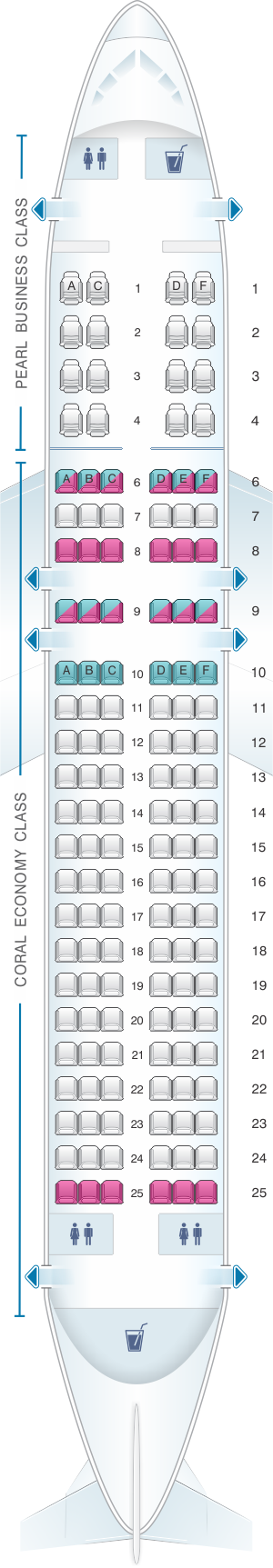 Airbus A332 Seat Map