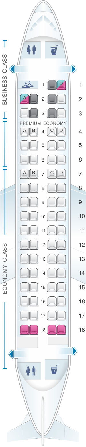 Plan de cabine LOT Polish Airlines Embraer 170 | SeatMaestro.fr