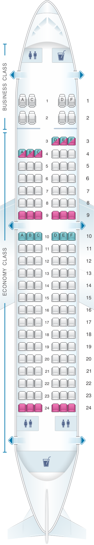 Plan De Cabine Tap Air Portugal Airbus A319 Seatmaestro Fr