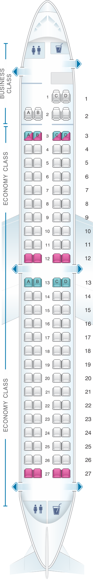 Plan De Cabine Tap Air Portugal Embraer E190 Seatmaestro Fr