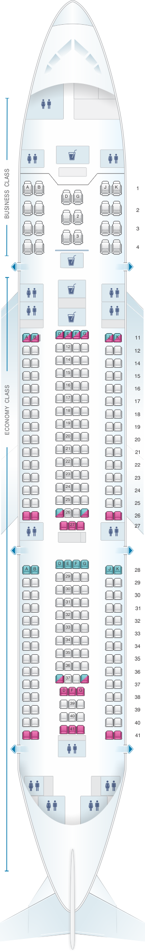 Turkish airlines схема салона