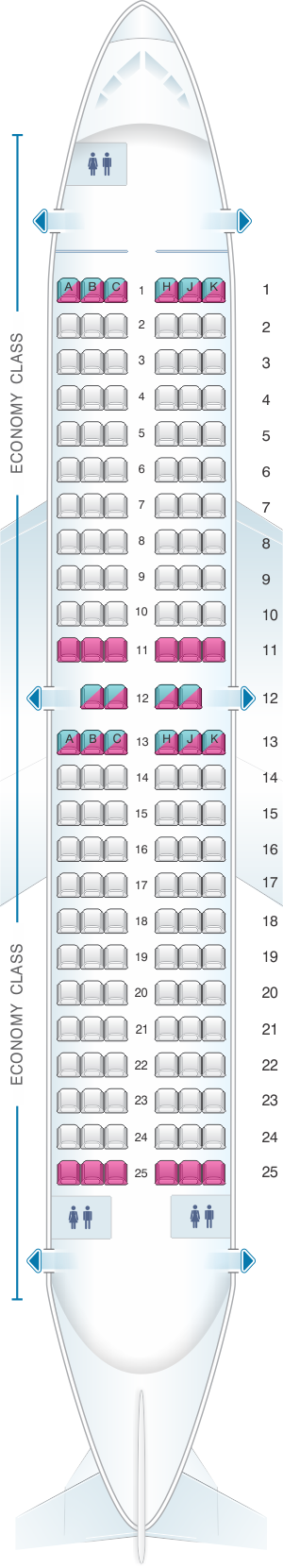 Plan De Cabine Air Transat Boeing 737 700 Us And South