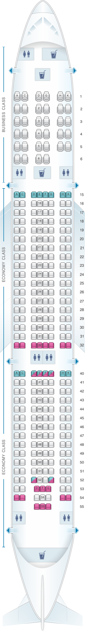 Plan De Cabine Air Europa Airbus A330 300 Seatmaestro Fr