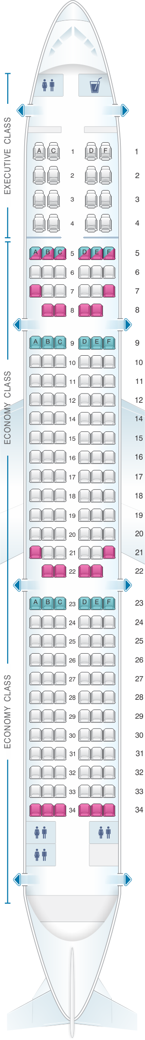 Tap A321neo Seat Map