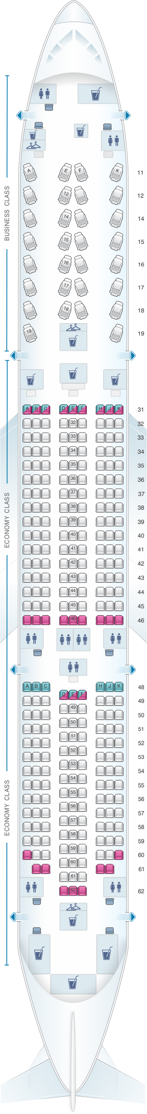 Boeing Seat Map Thai Airways Thai Airways Boeing N Official Seat Map