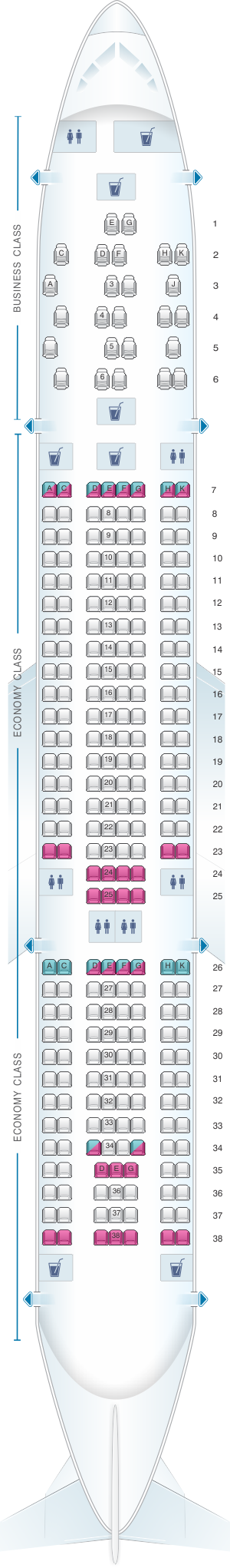 Plan De Cabine Tap Air Portugal Airbus A330 200 V2 Seatmaestro Fr