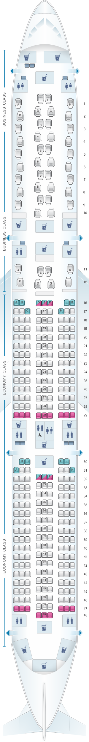 seat map qatar a380        <h3 class=