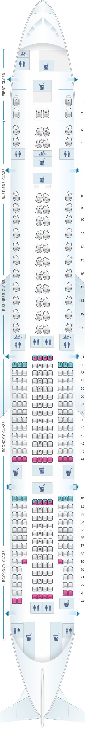 Plan De Cabine China Eastern Airlines Boeing B777 300er Seatmaestro Fr