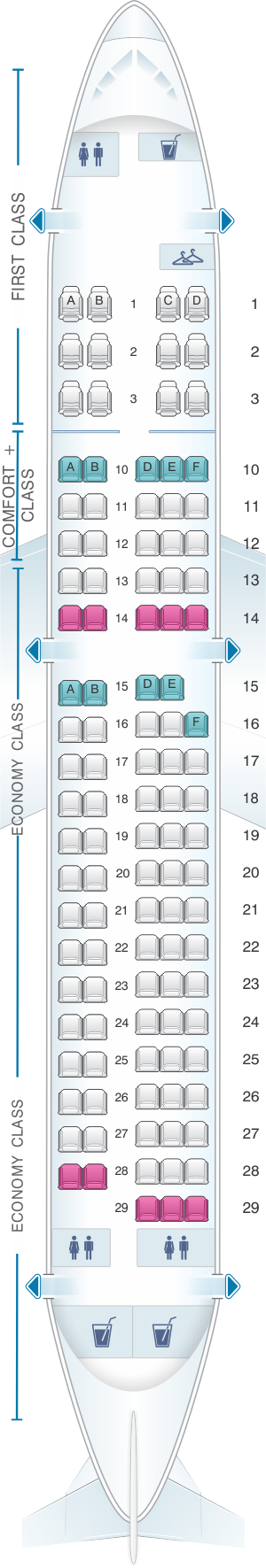 Plan De Cabine Delta Airlines Airbus A Seatmaestro Fr